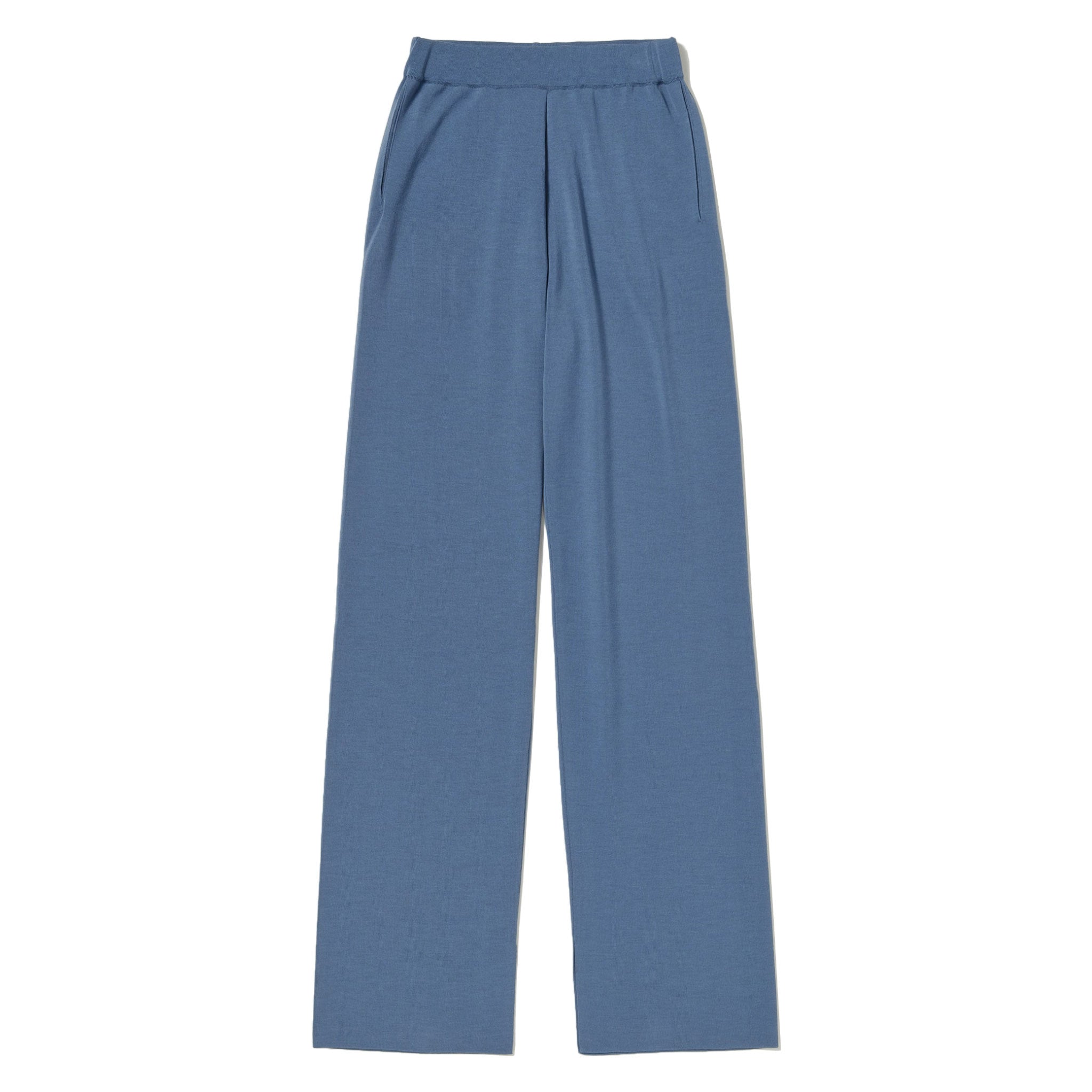 AURALEE/WOOL RECYCLE POLYESTER HIGH GAUGE KNIT PANTS – THREE DOTS