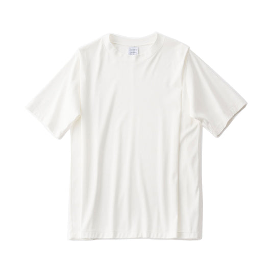 GOOD PEOPLE GOOD STITCHING GOOD PRODUCT/FRESCA UITRA GAUGE RIB CREW NECK PLEAT SHOULDER T