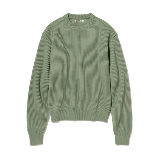 AURALEE/SUPER FINE WOOL SOFT RIB KNIT P/O