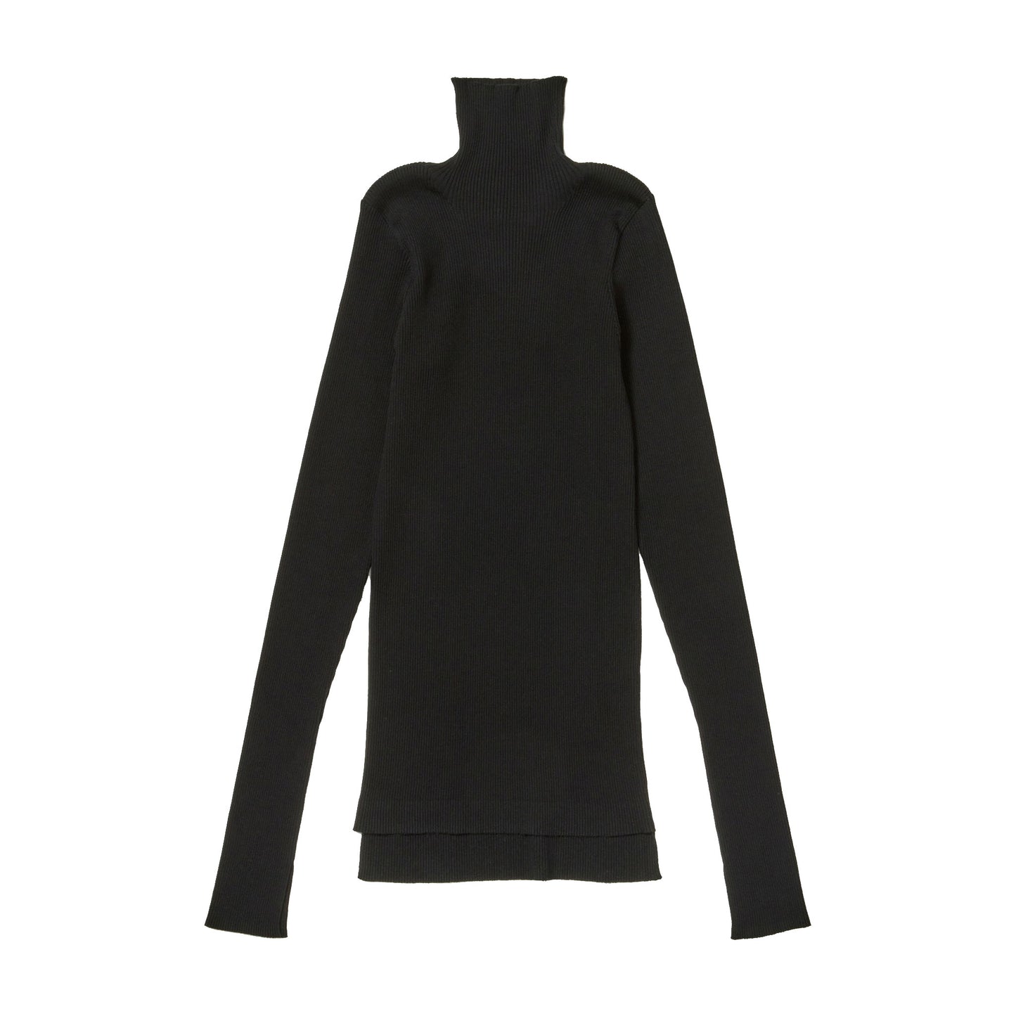 AURALEE/GIZA HIGH GAUGE RIB KNIT TURTLE NECK P/O