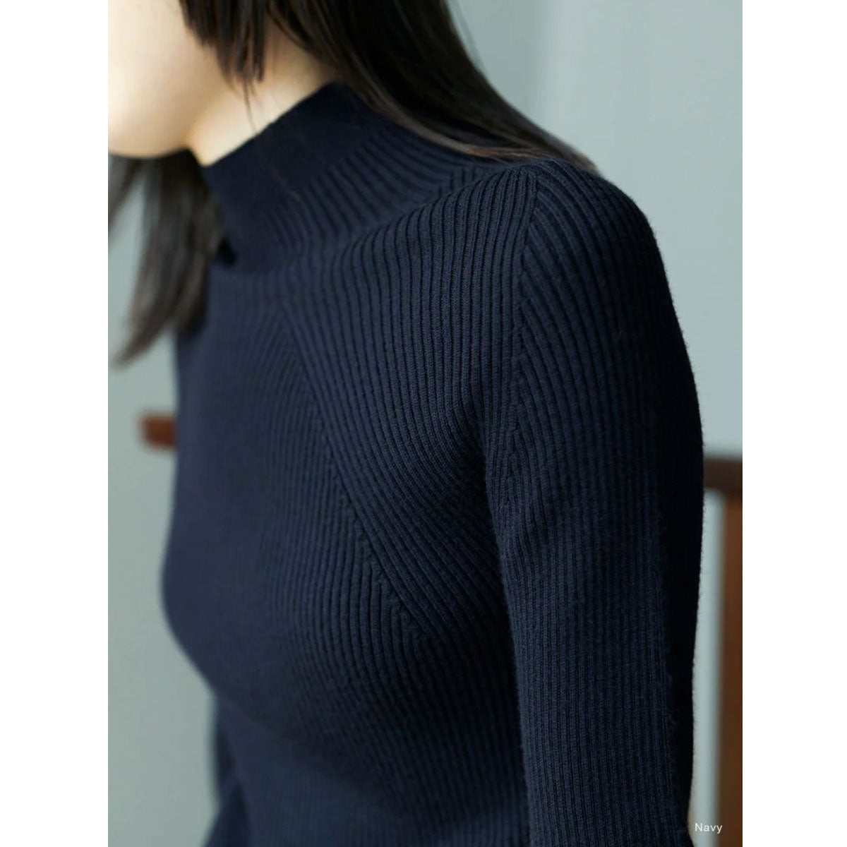 BATONER/AGING WOOL RIBNATURE TURTLE NECK