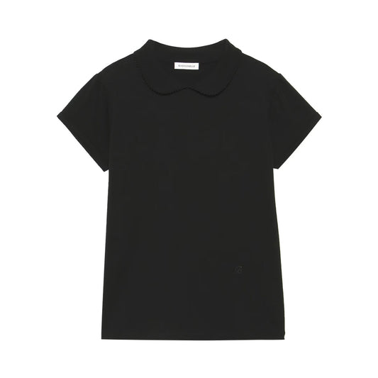 MADISONBLUE/ROUND COLLAR H/S TEE SOFT COTTON