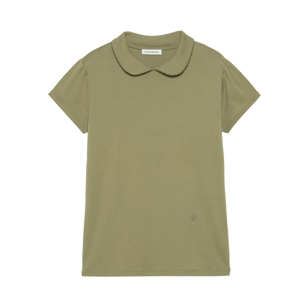 MADISONBLUE/ROUND COLLAR H/S TEE SOFT COTTON