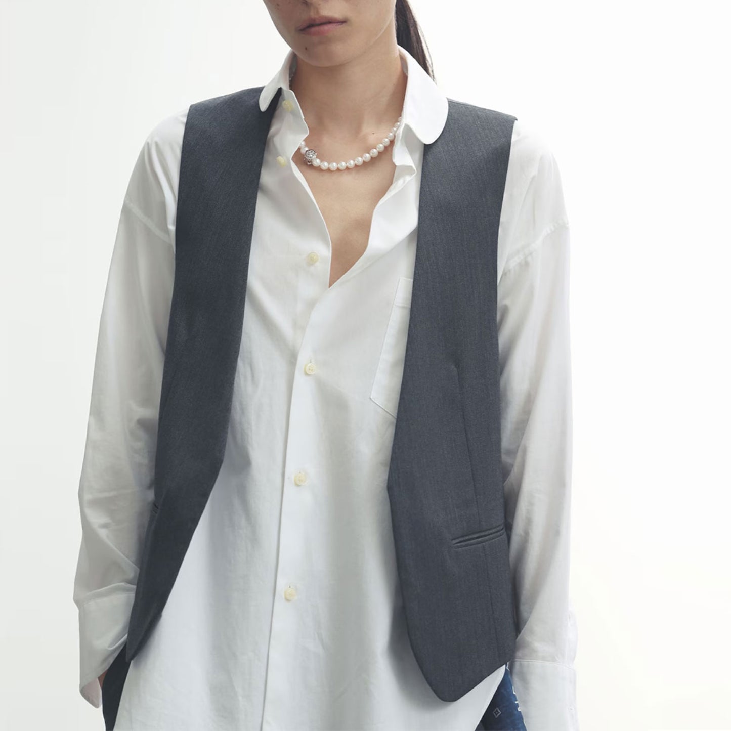 MADISONBLUE/J.BRADLEY NARROW ROUND COLLAR SH