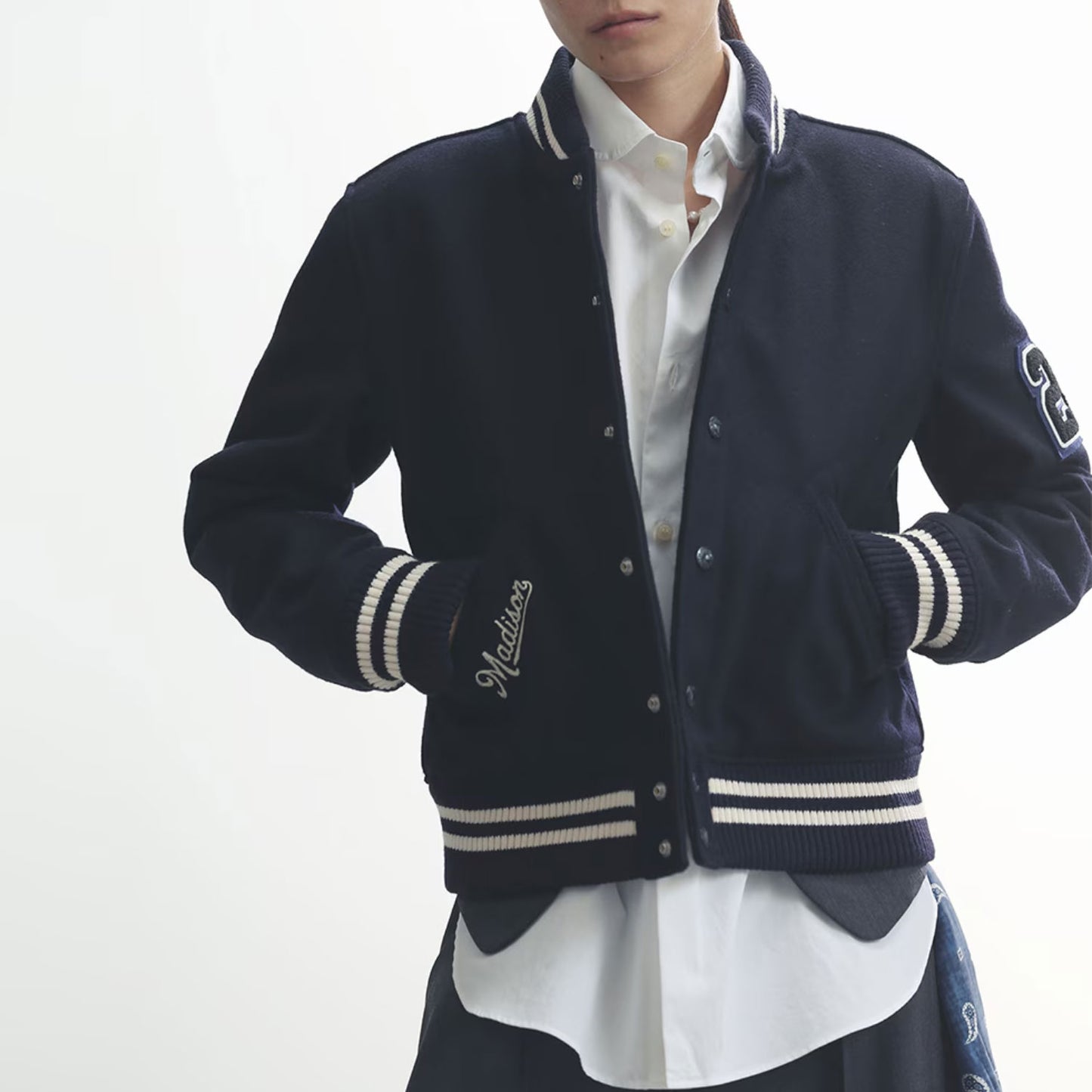 MADISONBLUE/J.BRADLEY NARROW ROUND COLLAR SH