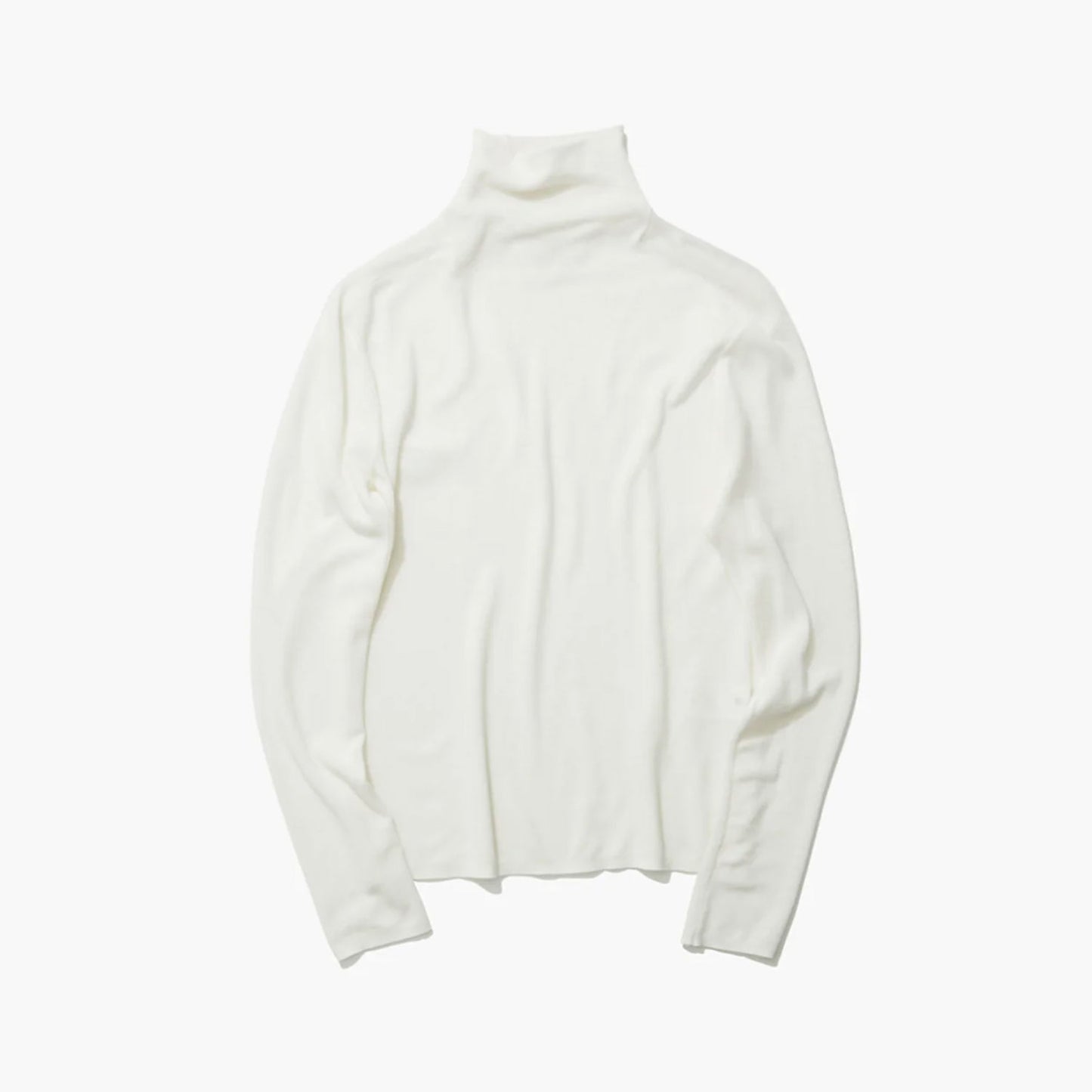 ATON/ROYAL WOOL CIRCULAR RIB TURTLENECK SWEATER