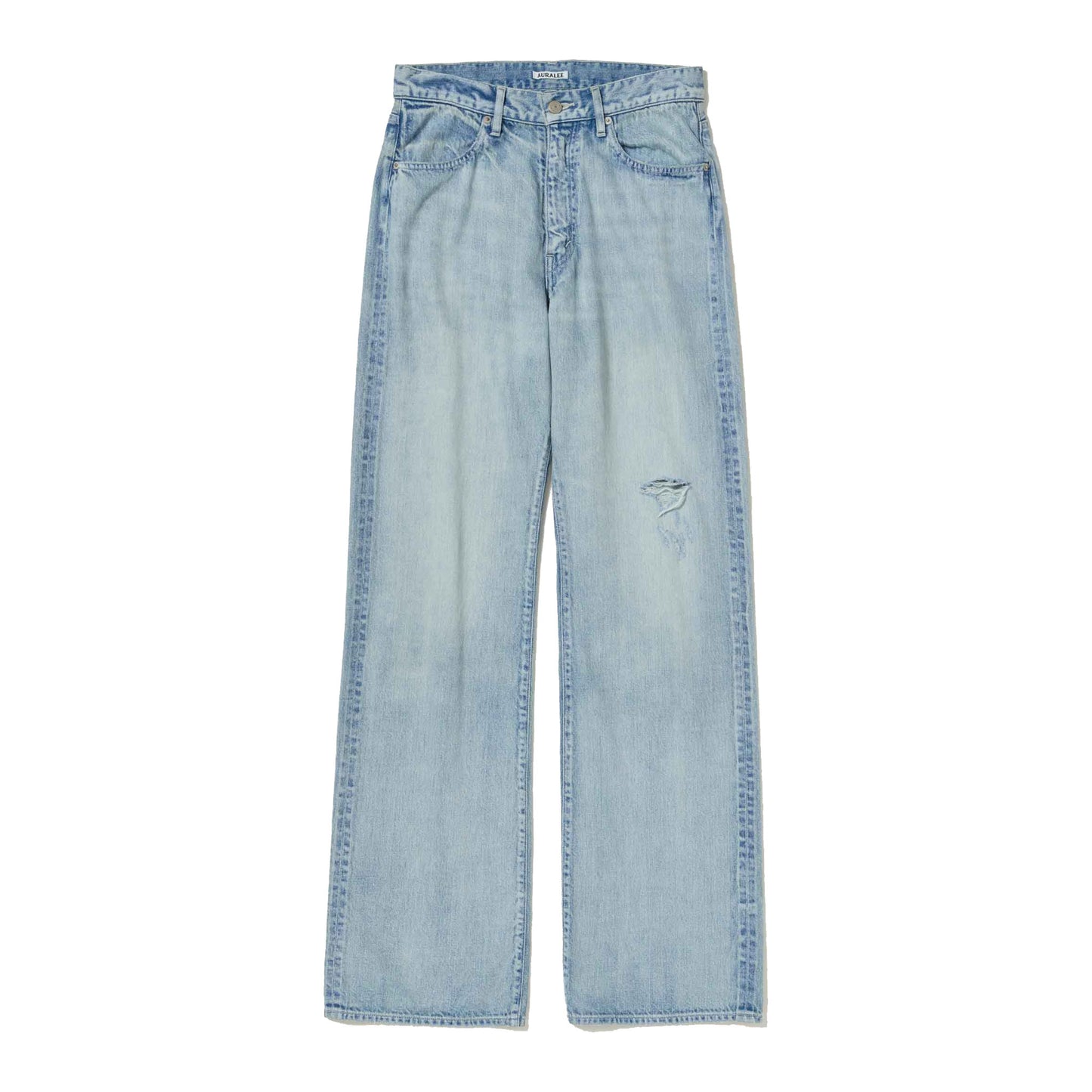 AURALEE/FADED SELVEDGE LIGHT DENIM PANTS