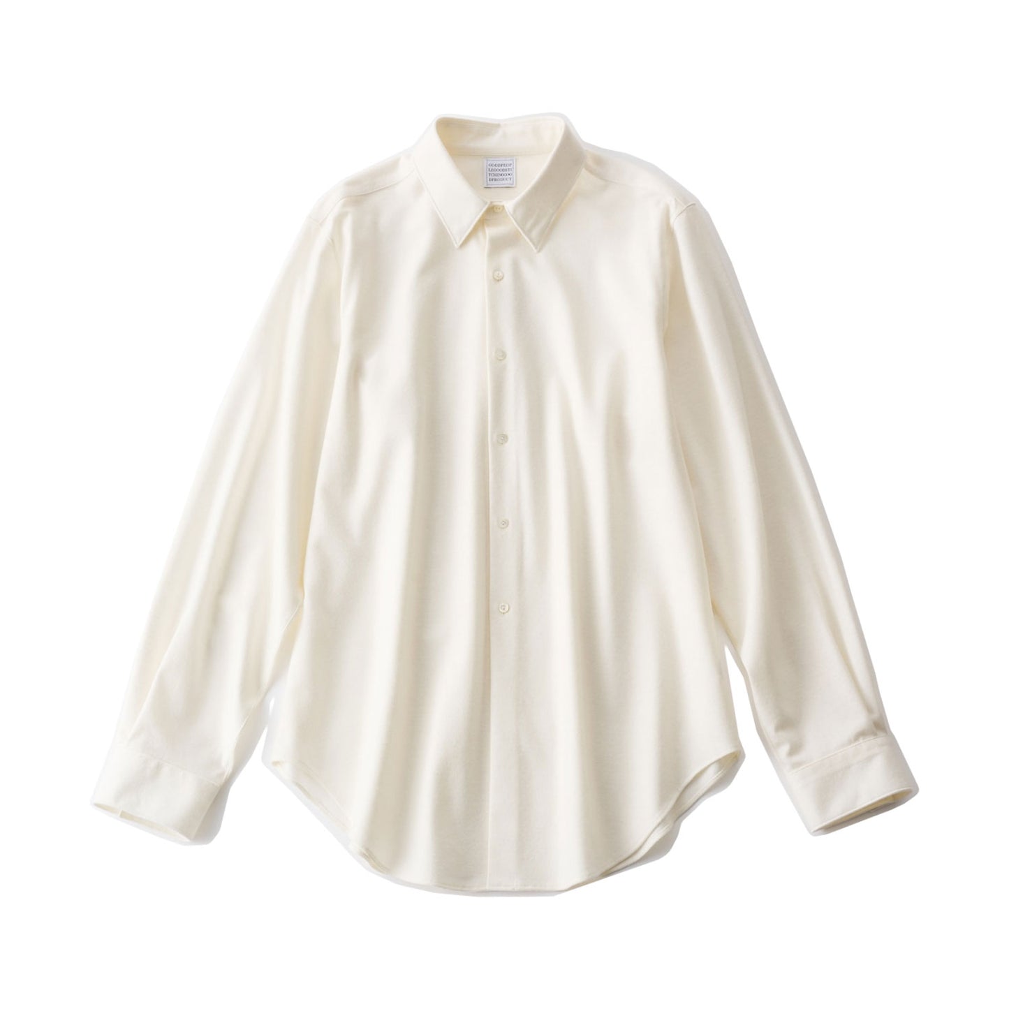 GOOD PEOPLE GOOD STITCHING GOOD PRODUCT/COMPRESSED WOOL JERSEY BALANCIRCULAR COLOR STITCH REGULAR SHIRT