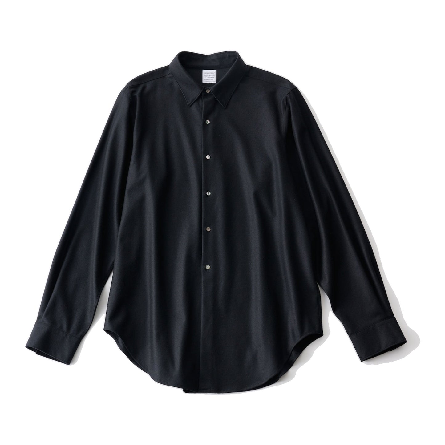 GOOD PEOPLE GOOD STITCHING GOOD PRODUCT/COMPRESSED WOOL JERSEY BALANCIRCULAR COLOR STITCH REGULAR SHIRT