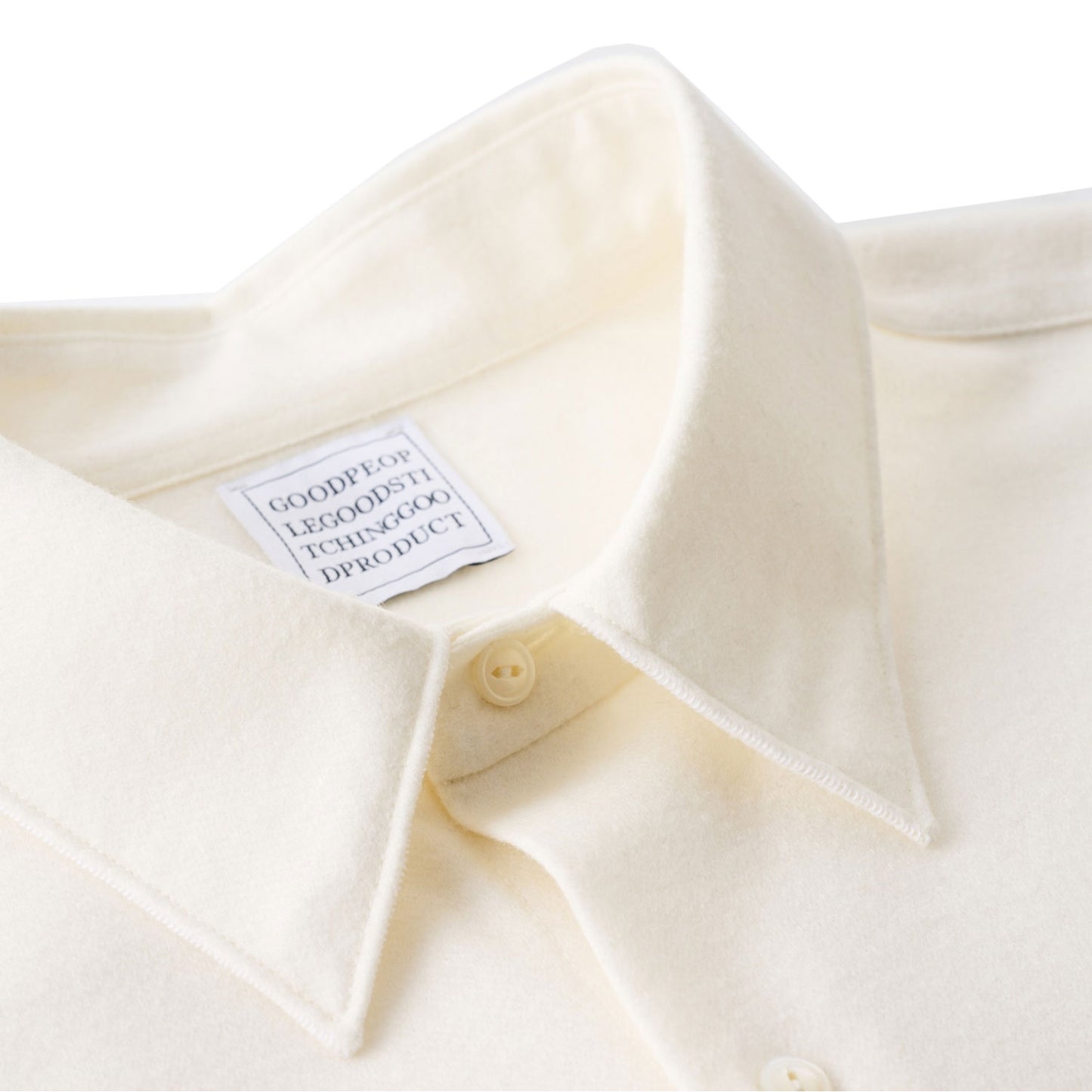 GOOD PEOPLE GOOD STITCHING GOOD PRODUCT/COMPRESSED WOOL JERSEY BALANCIRCULAR COLOR STITCH REGULAR SHIRT