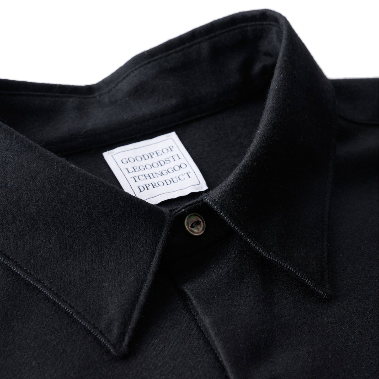 GOOD PEOPLE GOOD STITCHING GOOD PRODUCT/COMPRESSED WOOL JERSEY BALANCIRCULAR COLOR STITCH REGULAR SHIRT