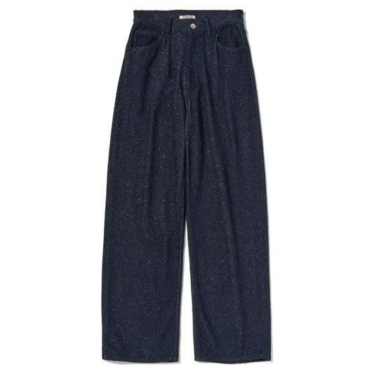 AURALEE/SILK NEP DENIM 5P WIDE PANTS