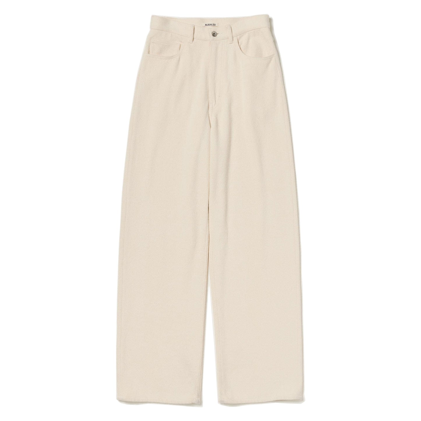 AURALEE/SILK NEP DENIM 5P WIDE PANTS