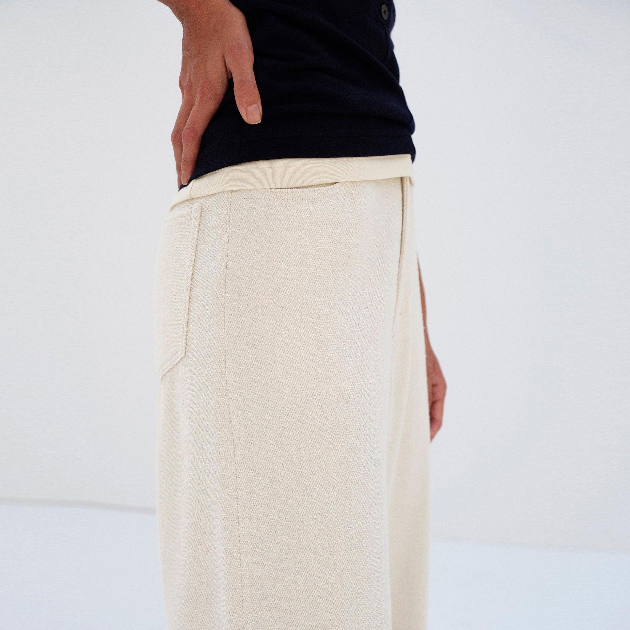 AURALEE/SILK NEP DENIM 5P WIDE PANTS – THREE DOTS TURQUOISE