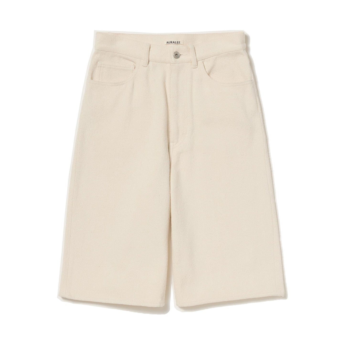 AURALEE/SILK NEP DENIM 5P WIDE SHORTS