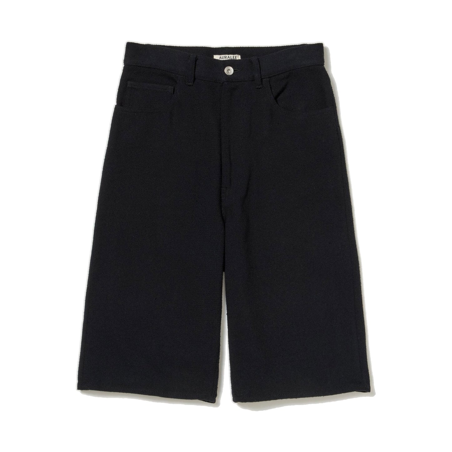 AURALEE/SILK NEP DENIM 5P WIDE SHORTS