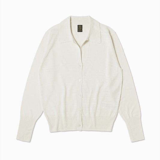 BATONER/REVIVAL SOFT SILK POLO CARDIGAN
