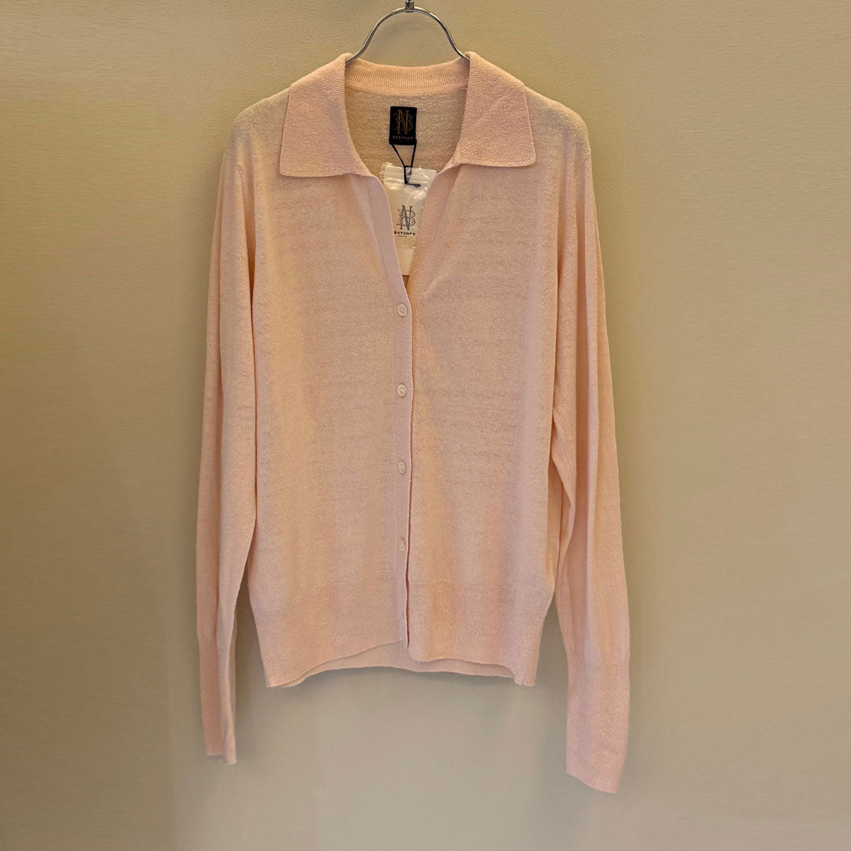 BATONER/REVIVAL SOFT SILK POLO CARDIGAN