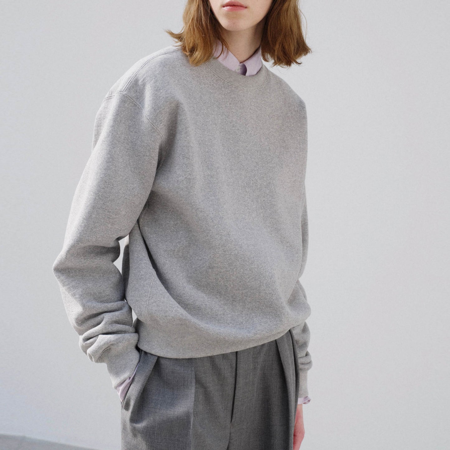 AURALEE/SMOOTH SOFT BD SWEAT PULLOVER