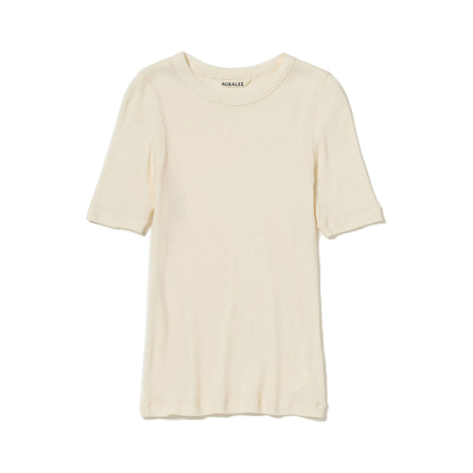 AURALEE/ORGANIC SOFT RIB TEE