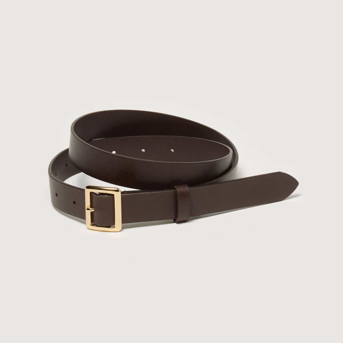 AURALEE/LEATHER SQUARE BUCKLE BELT