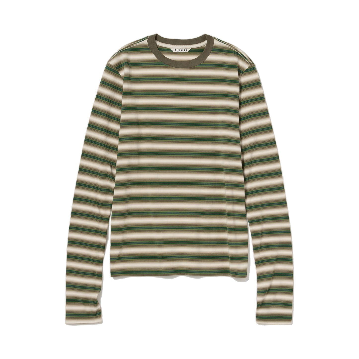 AURALEE/GRADIENT STRIPE JERSEY L/S TEE