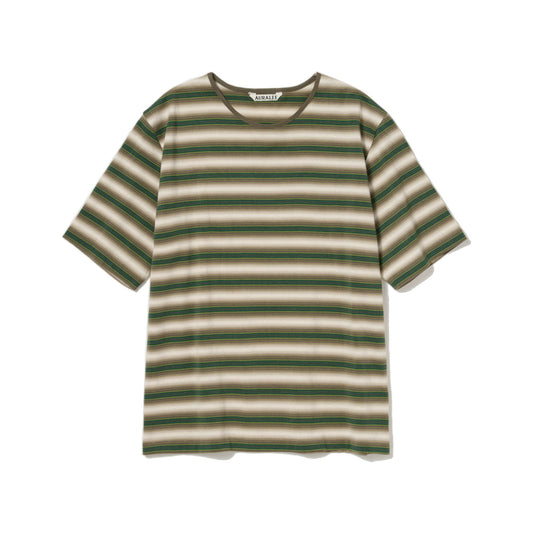 AURALEE/GRADIENT STRIPE JERSEY TEE