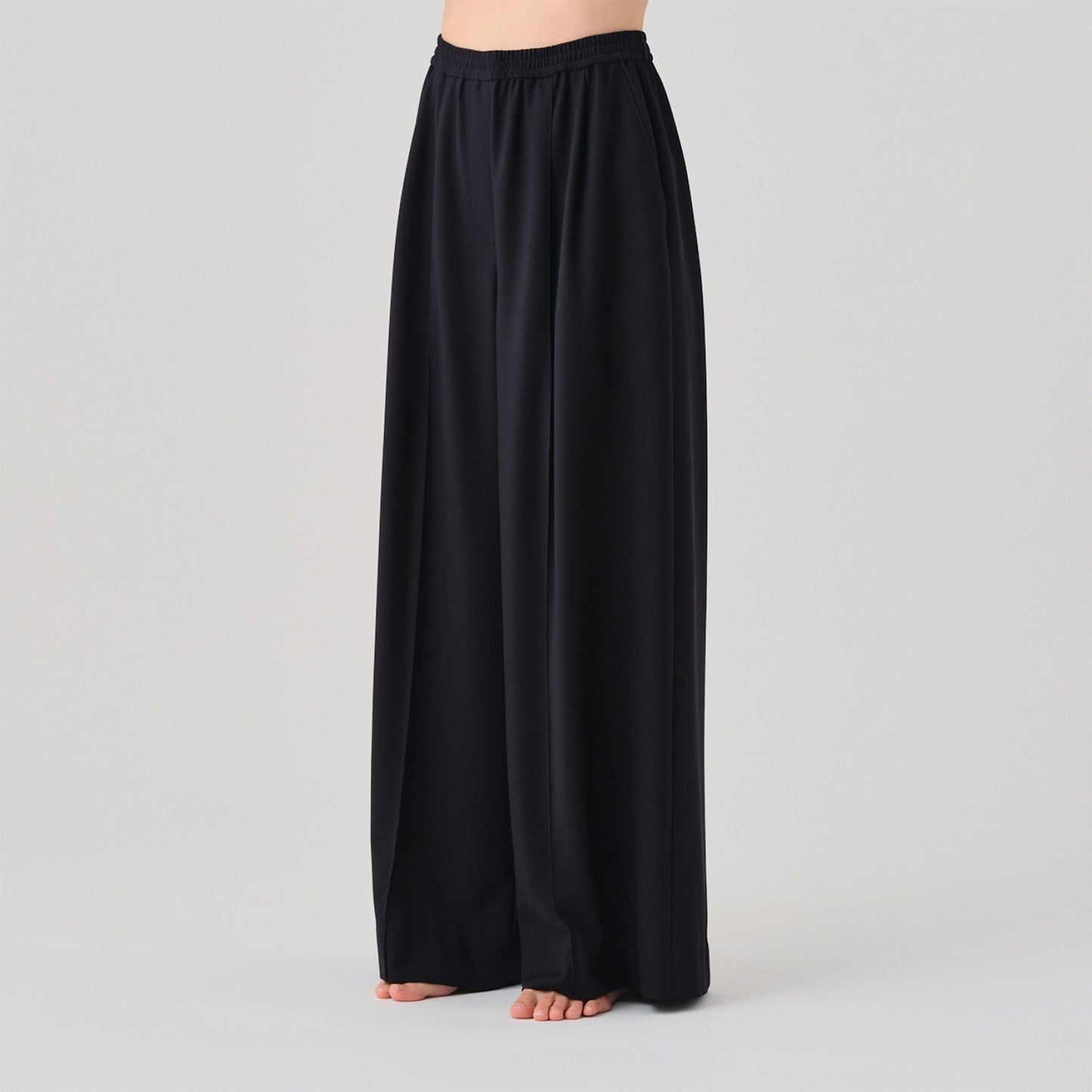 GOOD PEOPLE GOOD STITCHING GOOD PRODUCT/CUPRO TWILL BALANCIRCULAR®DRAWSTRING EASY WIDE PANTS