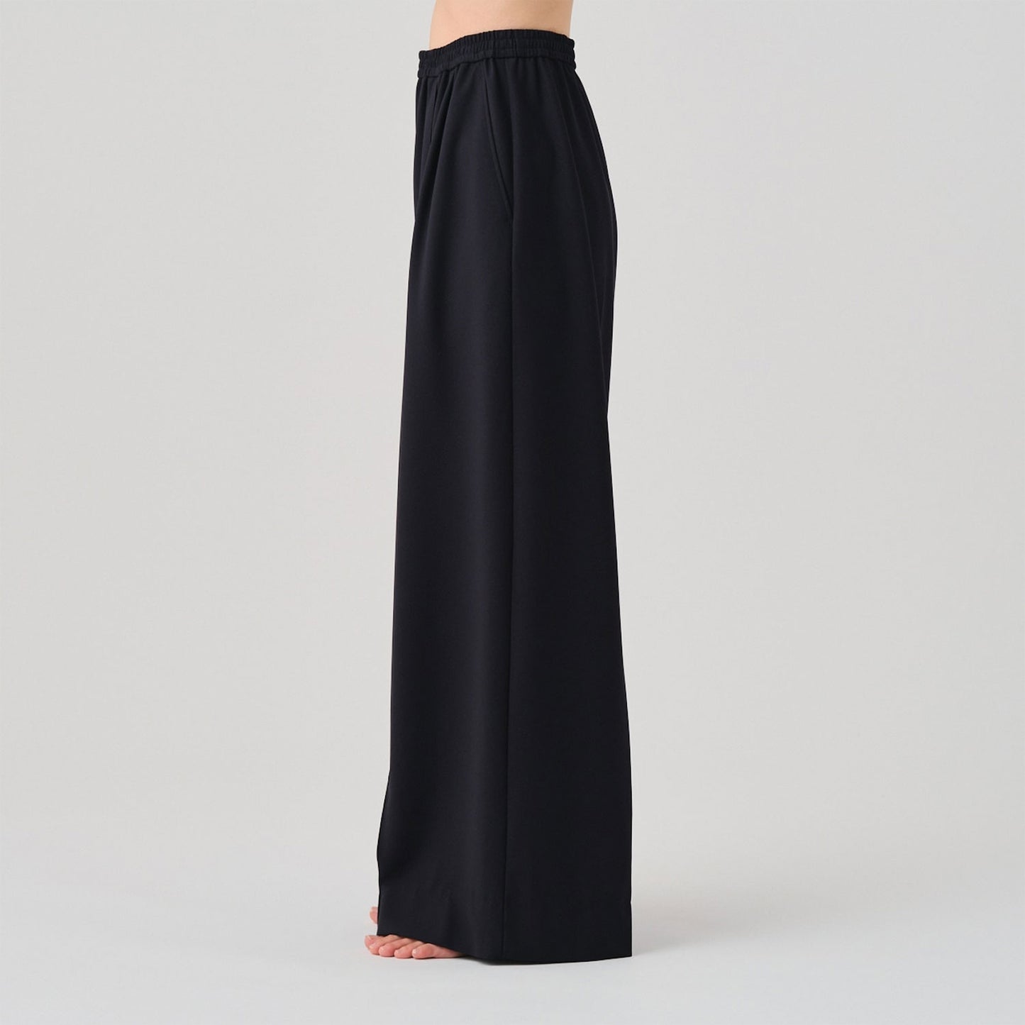 GOOD PEOPLE GOOD STITCHING GOOD PRODUCT/CUPRO TWILL BALANCIRCULAR®DRAWSTRING EASY WIDE PANTS