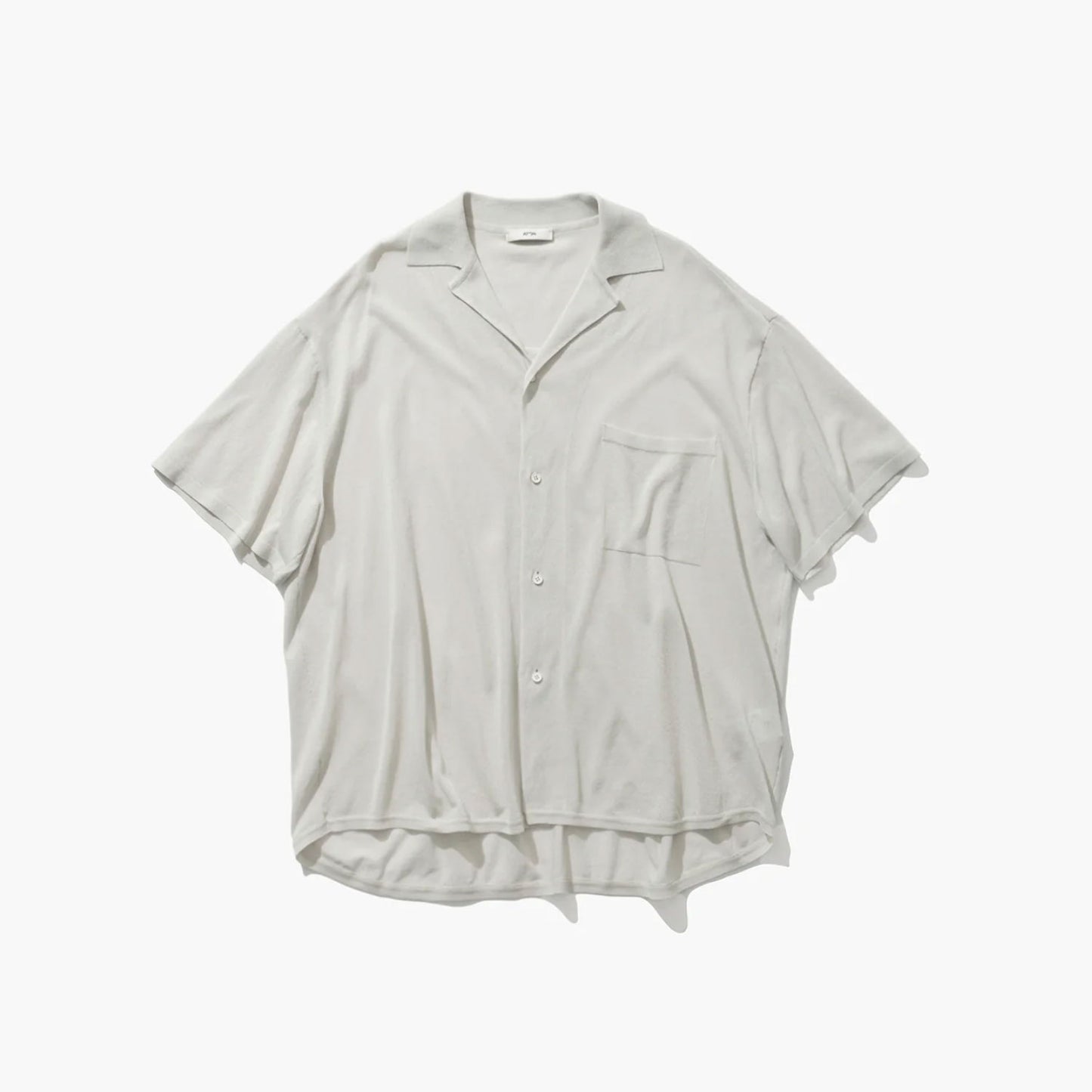 ATON|HIGH TWIST COTTON KNIT SHIRT