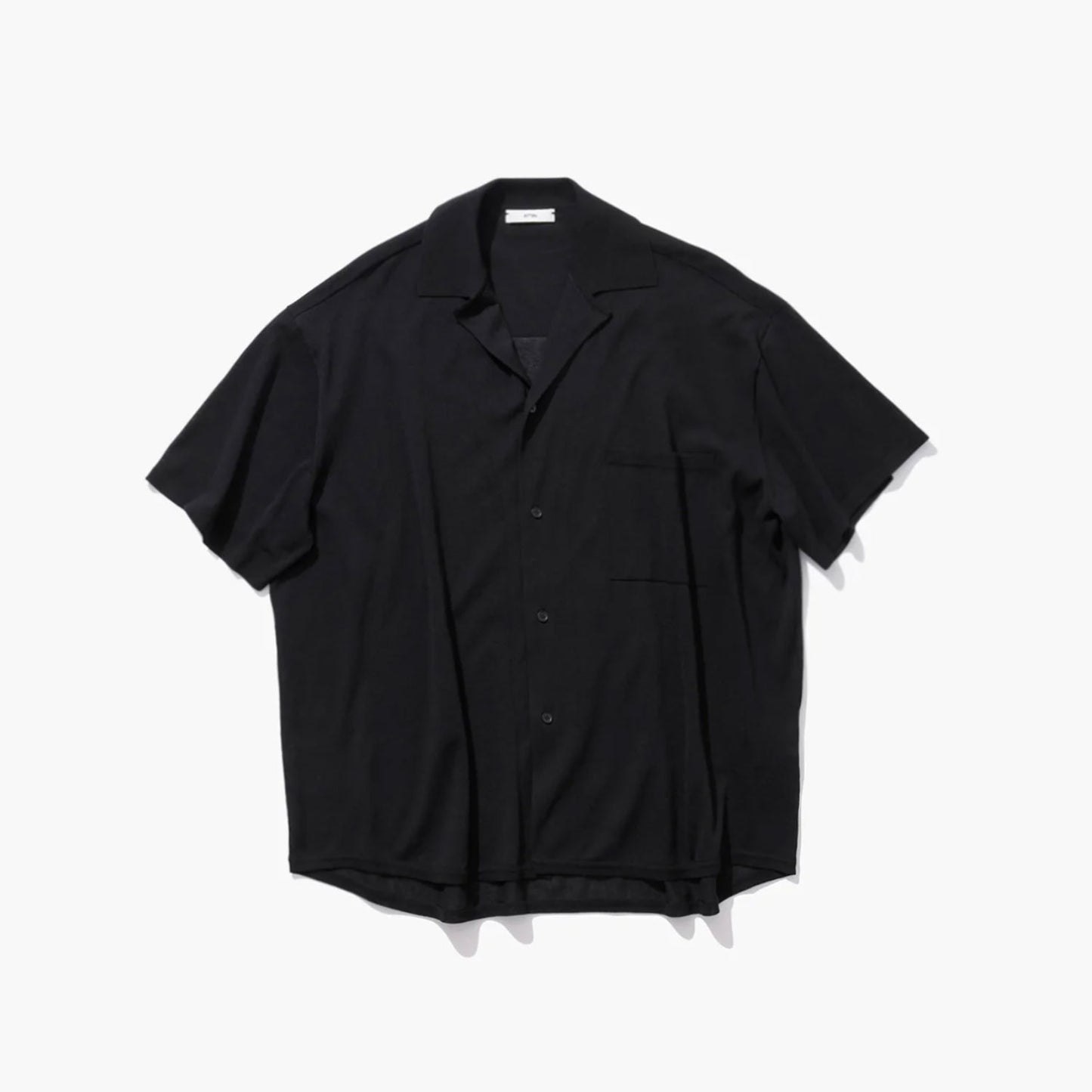 ATON|HIGH TWIST COTTON KNIT SHIRT