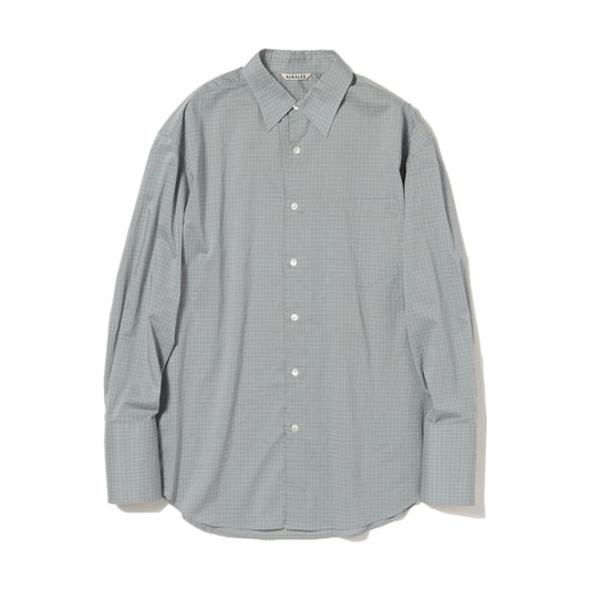 AURALEE/WASHED FINX TYPEWRITER CHECK SHIRT