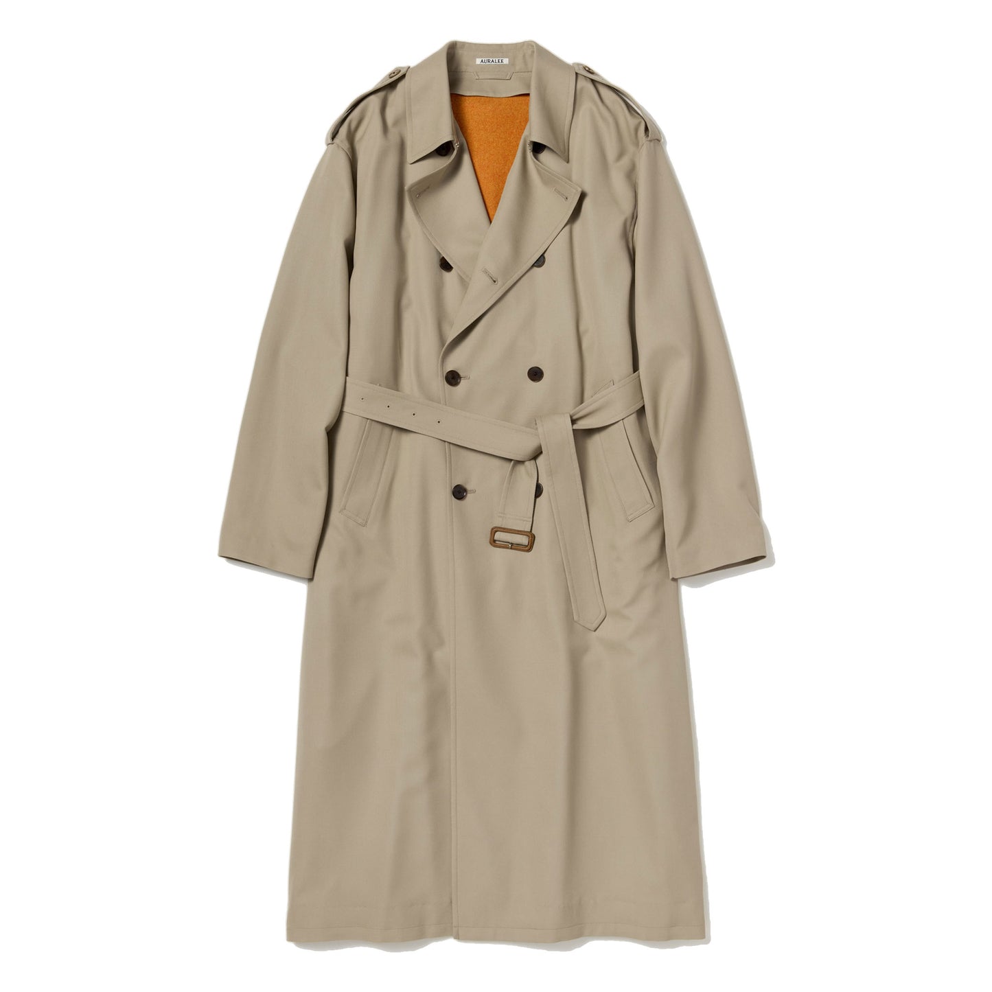 AURALEE/ULTRA FINE WOOL TRENCH COAT WITH DETACHABLE LINER