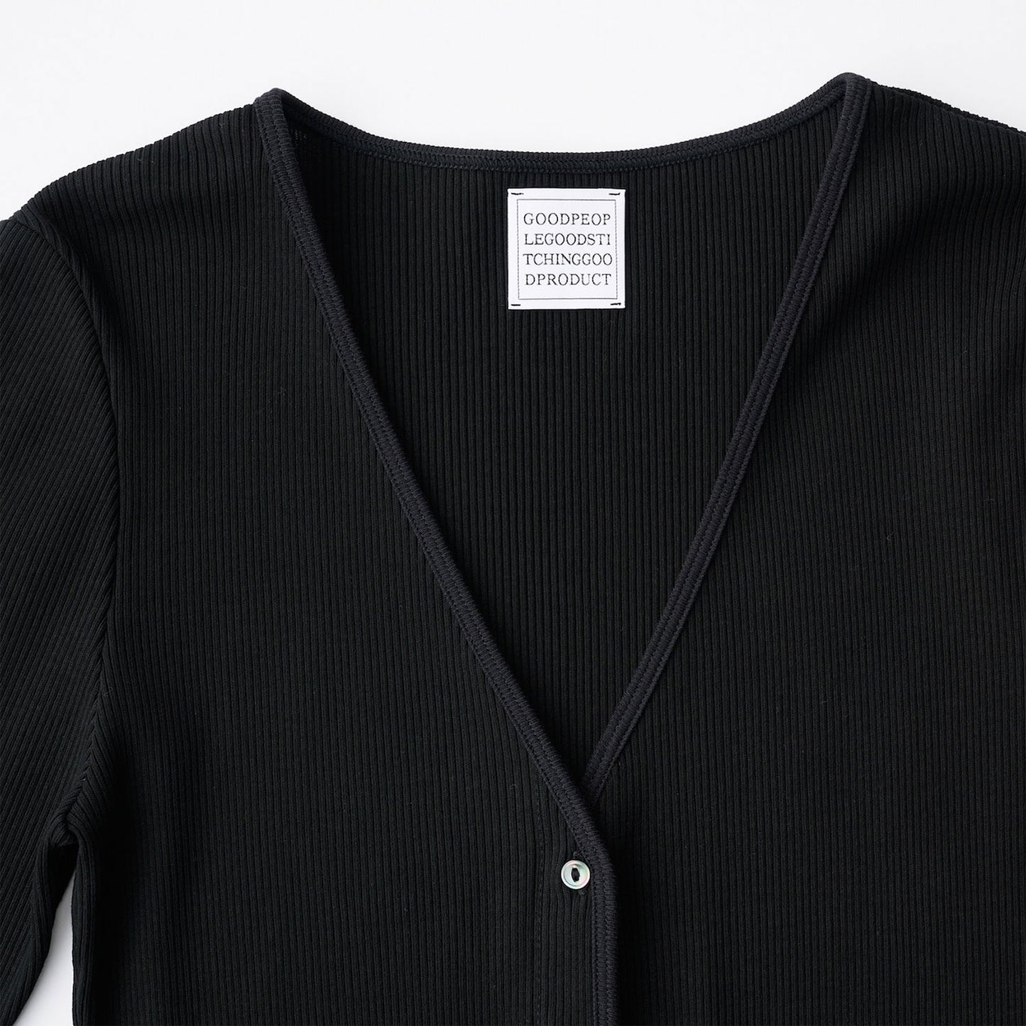 GOOD PEOPLE GOOD STITCHING GOOD PRODUCT/FRESCA-ZERO THICK RIB V NECK CRADIGAN