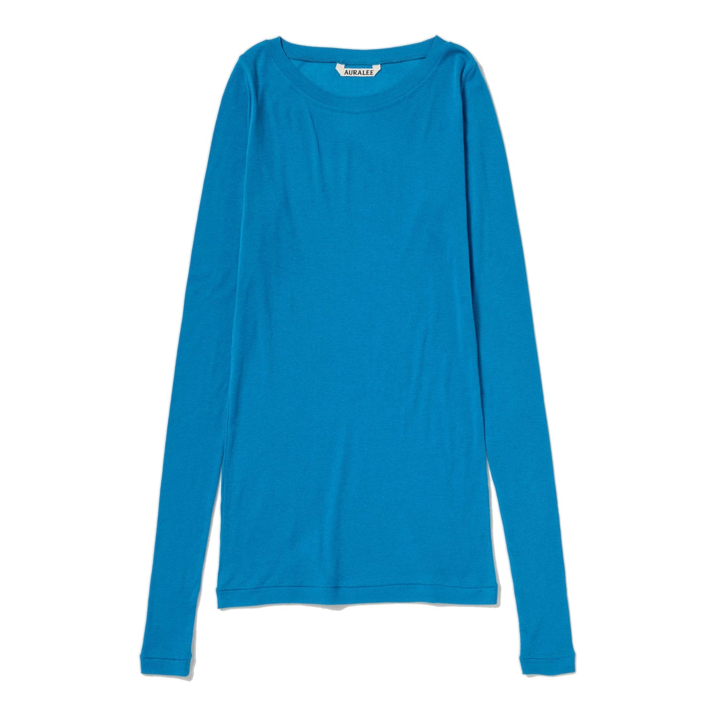 AURALEE/SUPER HIGH GAUGE SHEER RIB WIDE-NECK L/S TEE