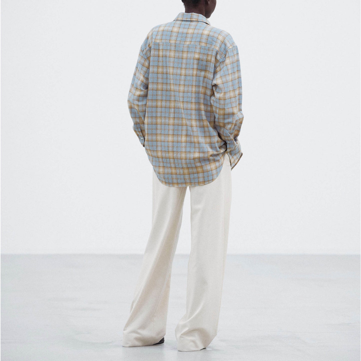 AURALEE/AIRY WOOL CHECK SHIRT