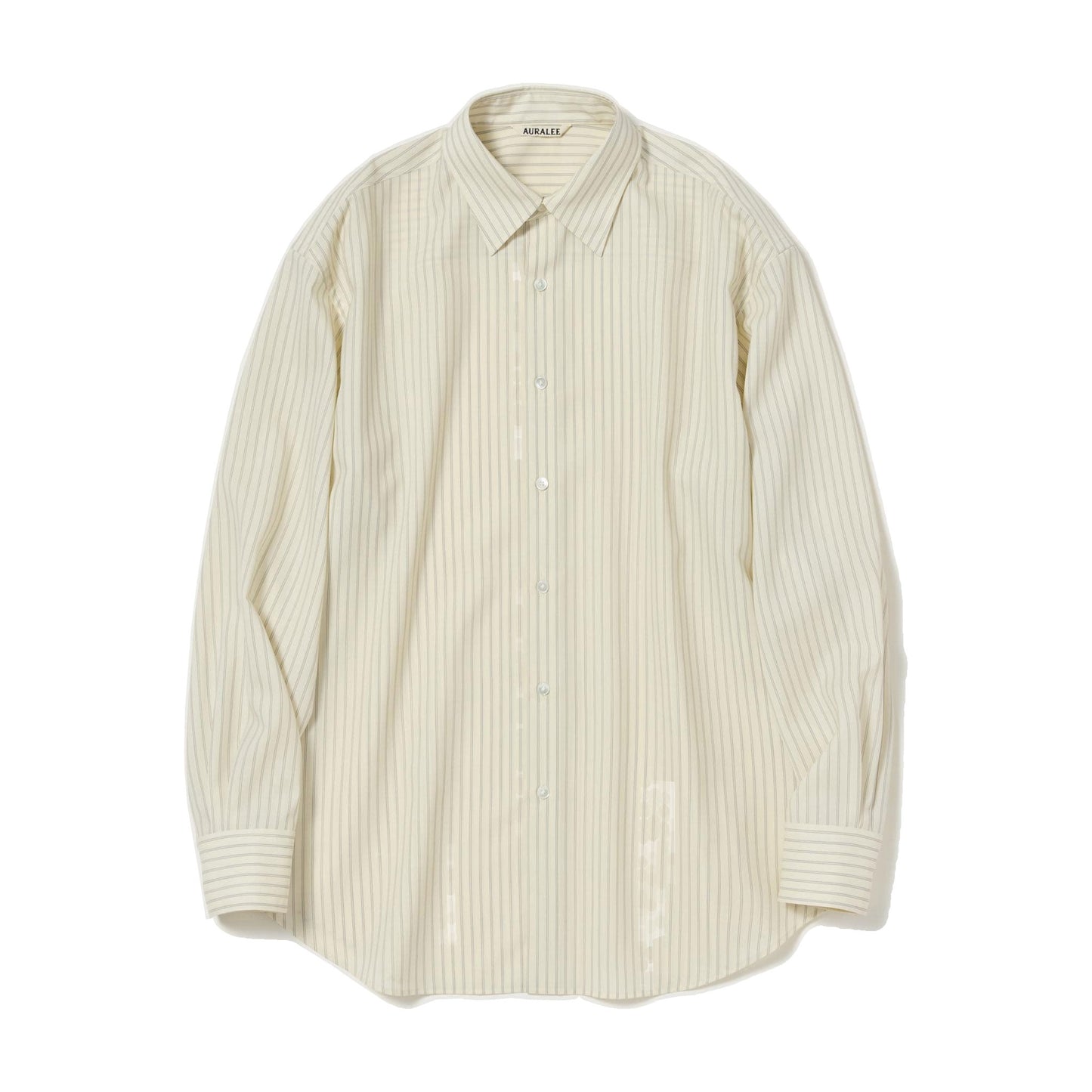 AURALEE/SUPER FINE WOOL STRIPE SHIRT