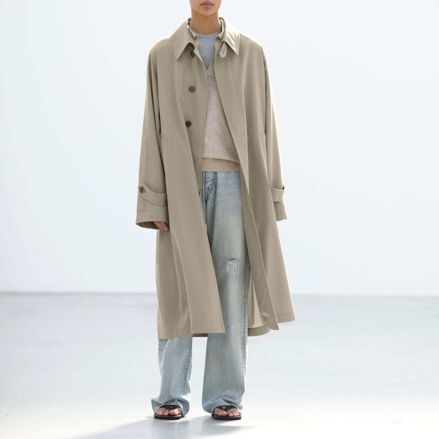 AURALEE/LIGHT WOOL MAX CABARDINE COAT