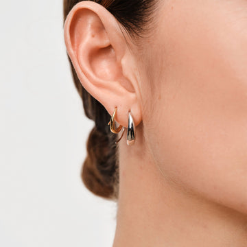 TOMWOOD/Ear Loops Silver – THREE DOTS TURQUOISE 