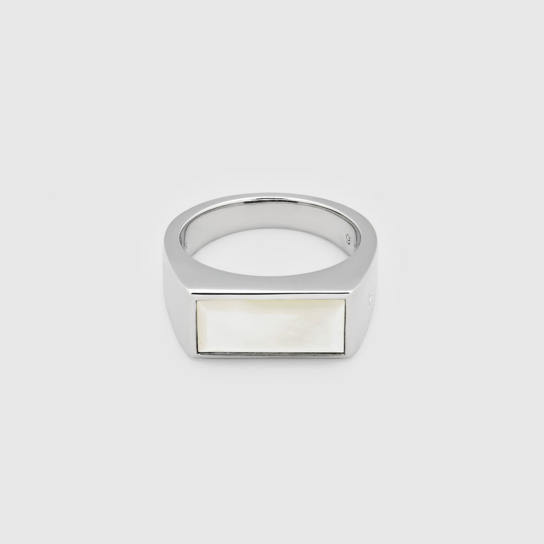 TOMWOOD/Peaky Ring White MOP – THREE DOTS TURQUOISE